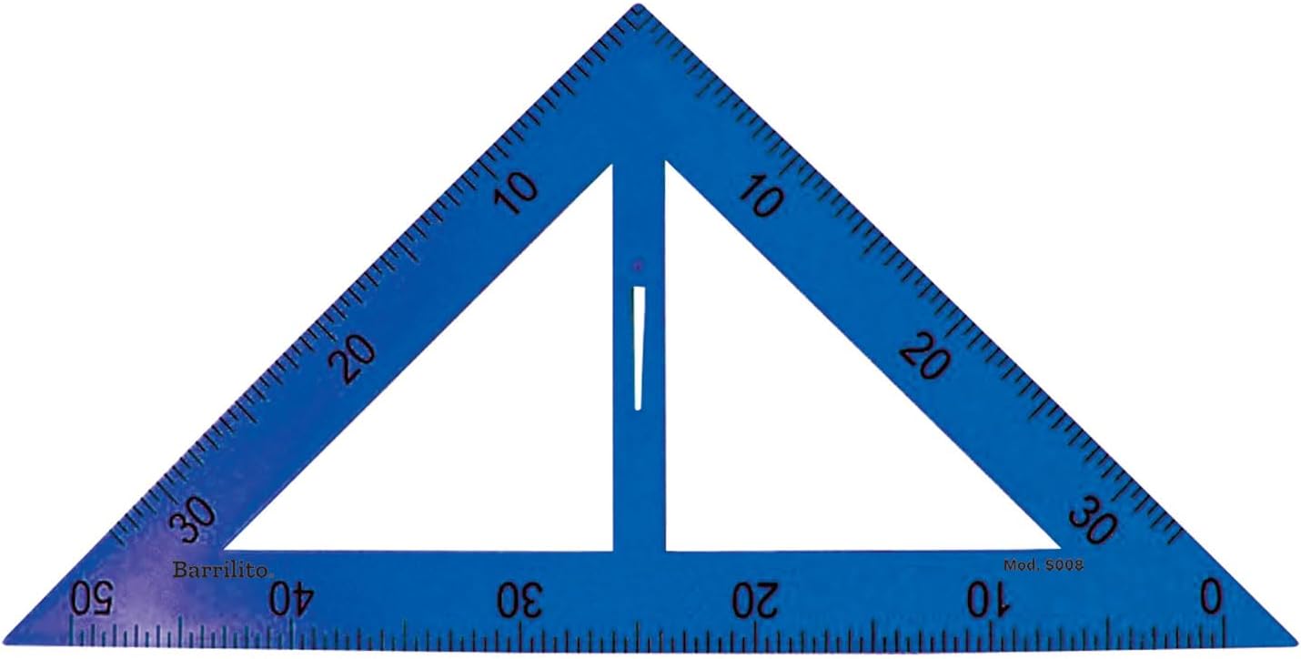 Escuadra Plastica ,caja/25pz.