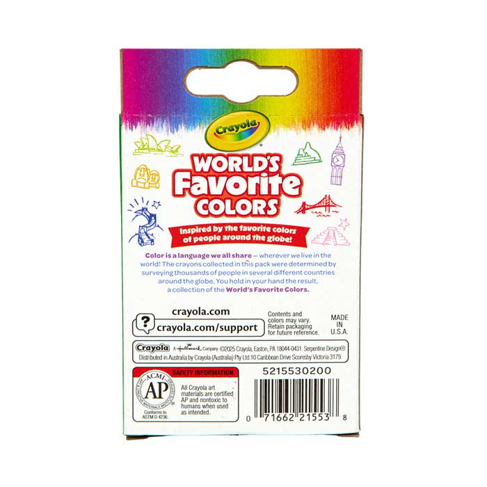 CRAYOLA WORLD FAVORITES 8 CT CRAYON 5215530000
