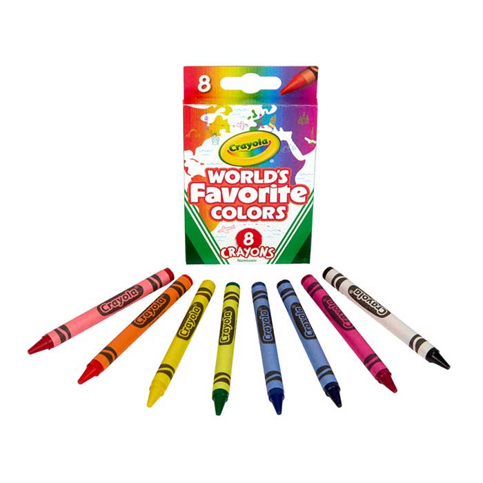 CRAYOLA WORLD FAVORITES 8 CT CRAYON 5215530000