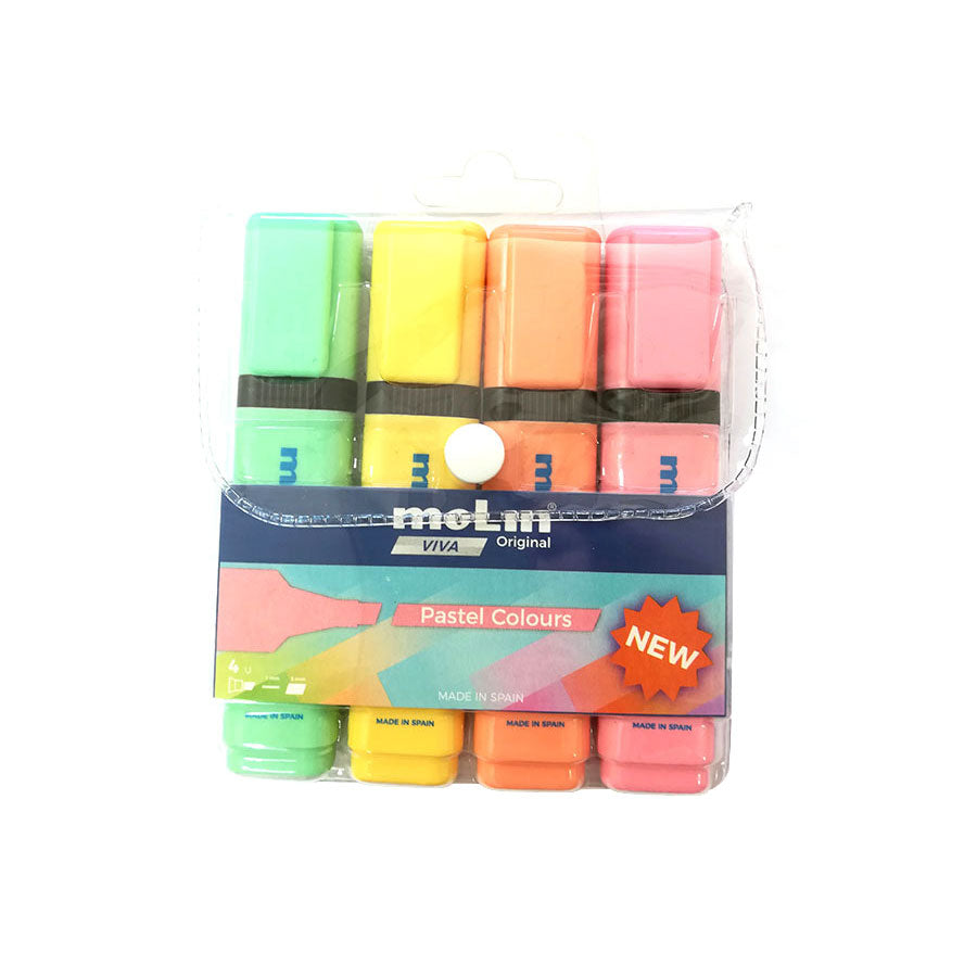 Marcador tinta pastel VIVA,  bolsa de 4u.  ctn/144