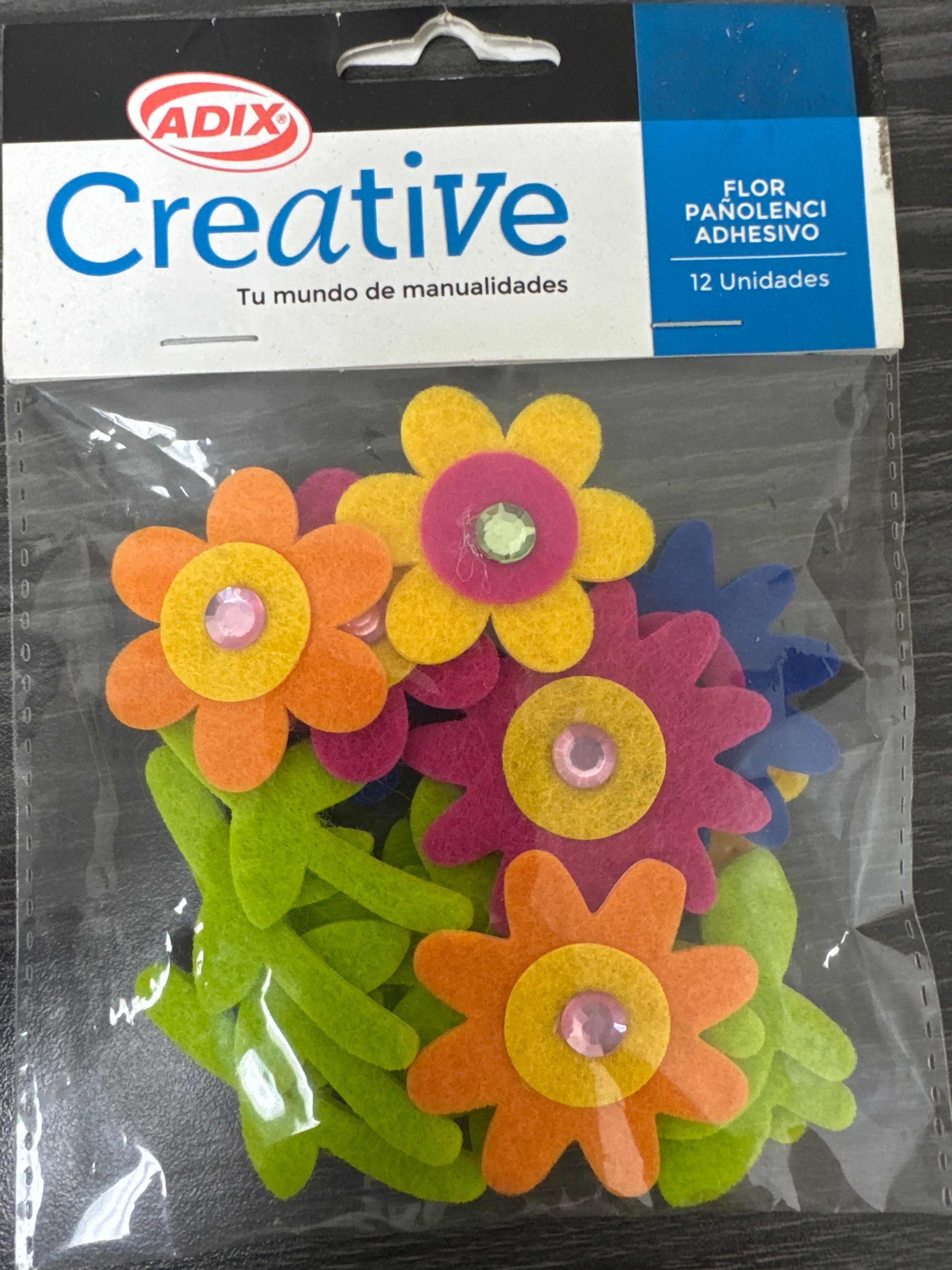 Flor Pañolenci Adhesivo 12u (011) CREATIVE