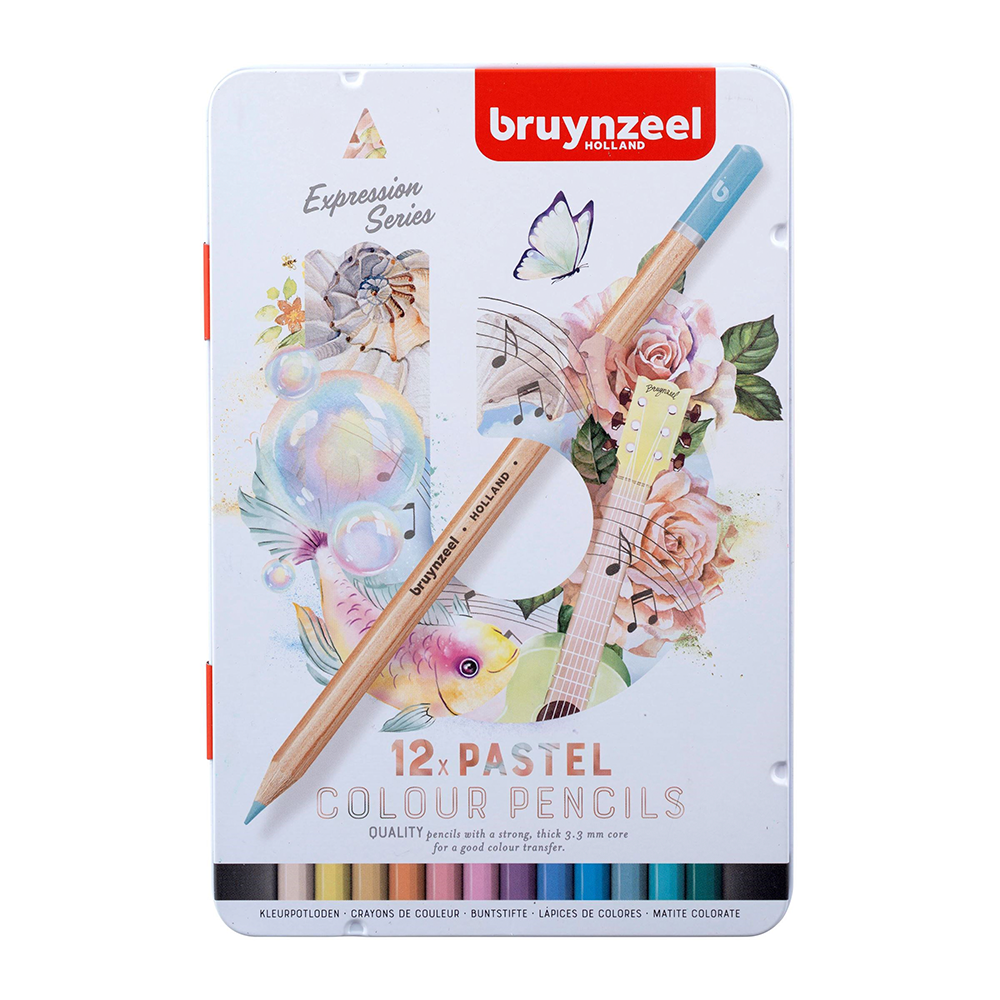 Lapices Expression Pastel 12 colores BRUYNZEEL