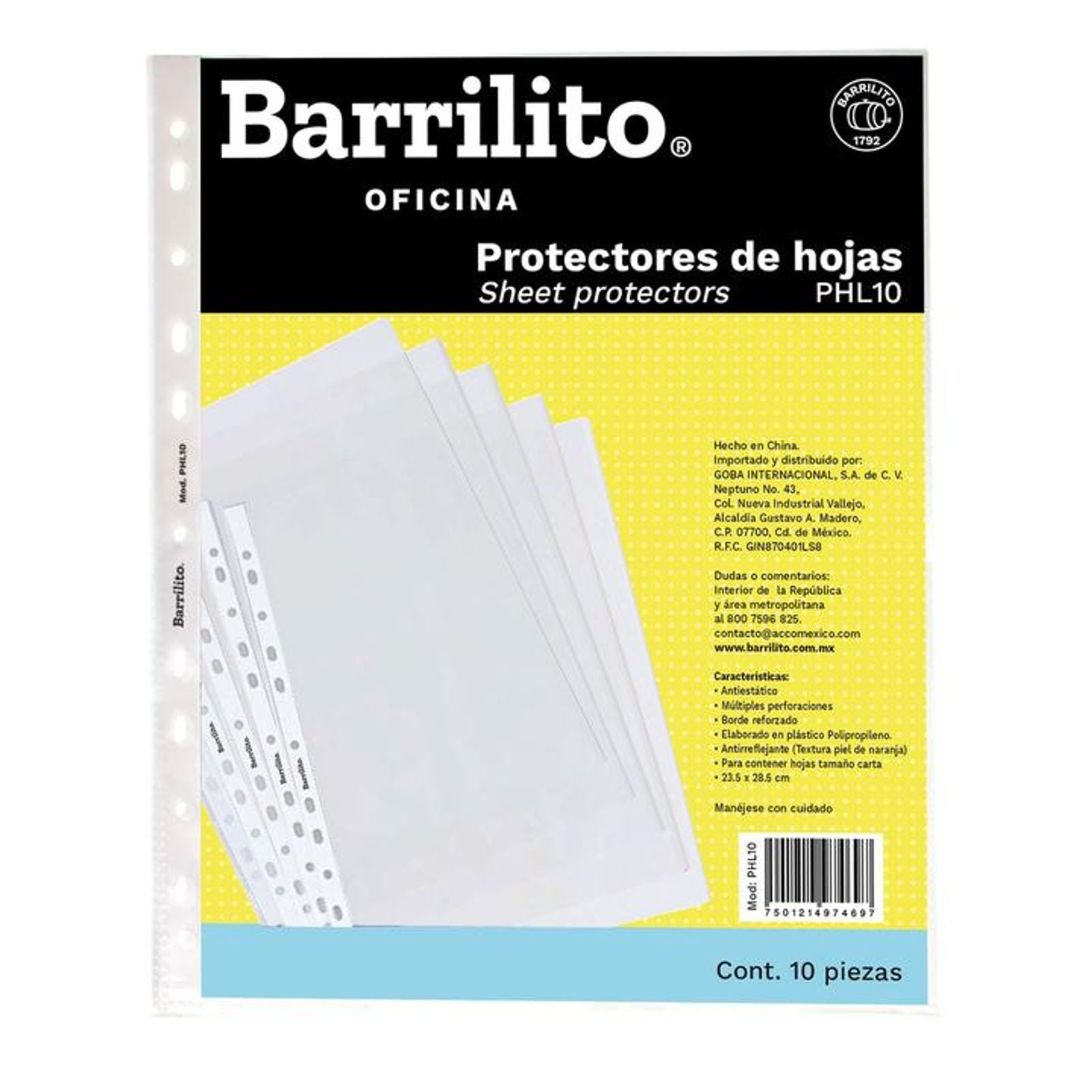 Protectores de Hojas Pk/10
