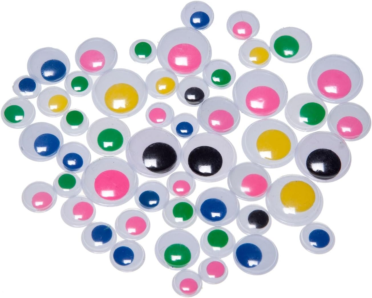 Ojos moviles iris colores bolsa/66pz.,ctn/72pk