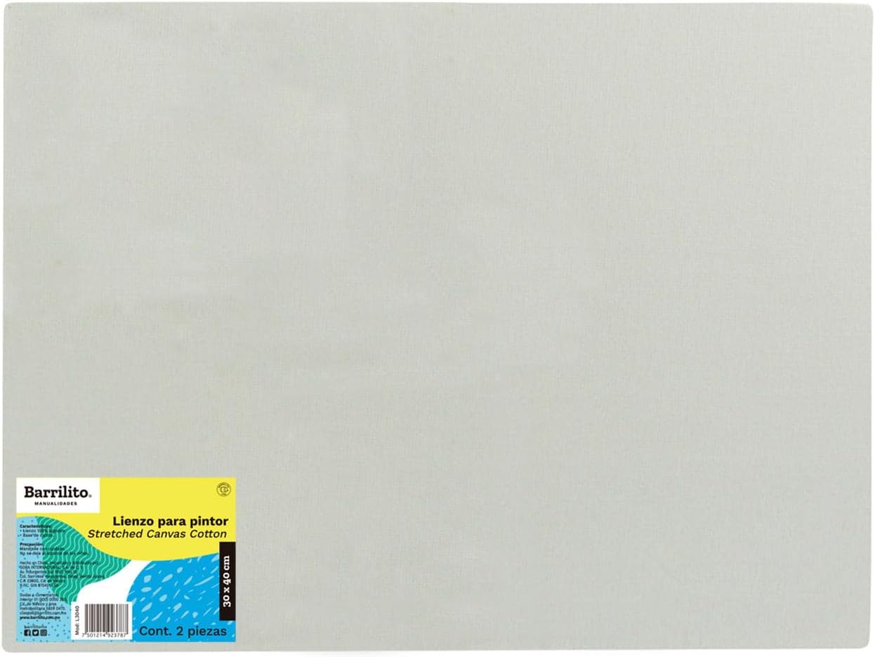 Lienzo para pintar 12x16 pk/2pz.