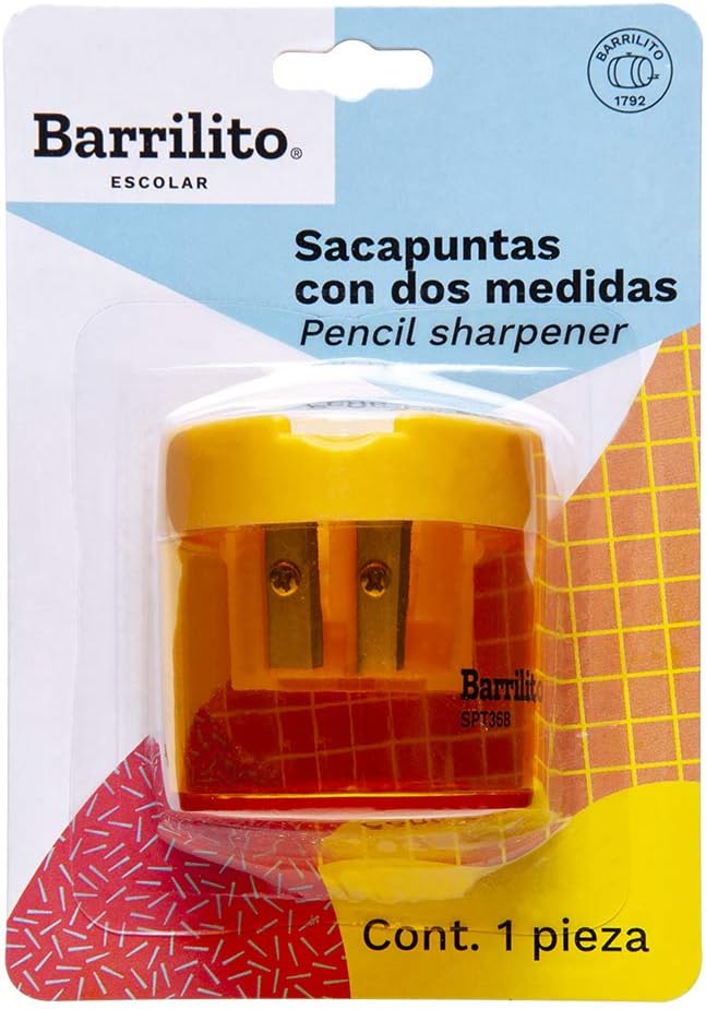 Sacapuntas metalico con deposito plastico ctn/72blister