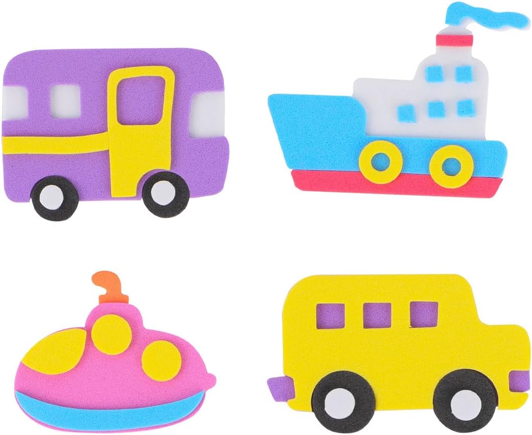 Stickers de Foamy. Transportes 9pz.