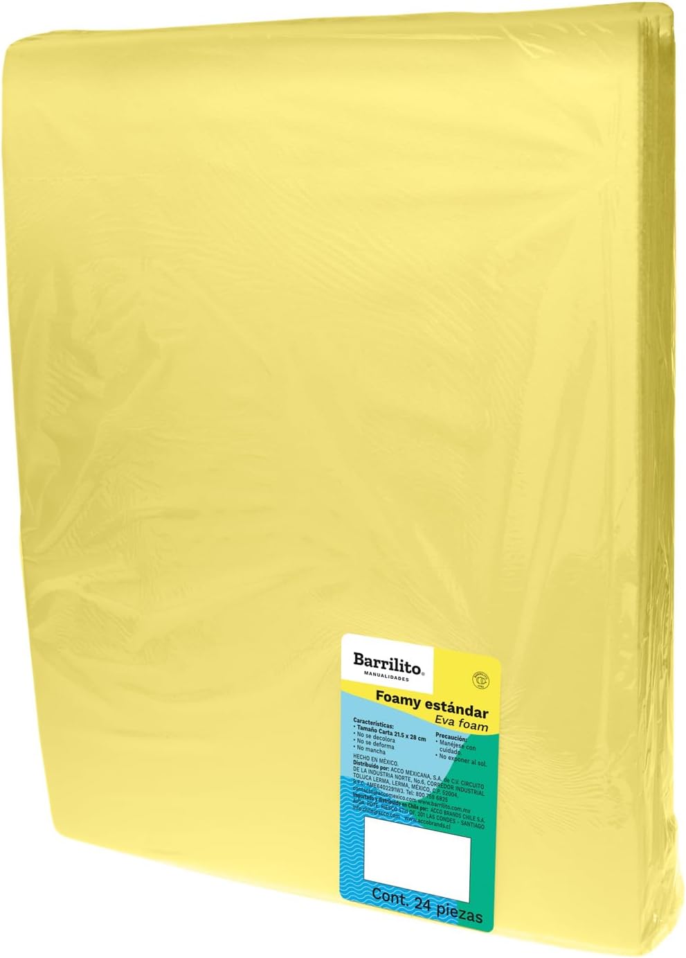 Foamy carta canario pqt 24hojas ctn/ 10pqt