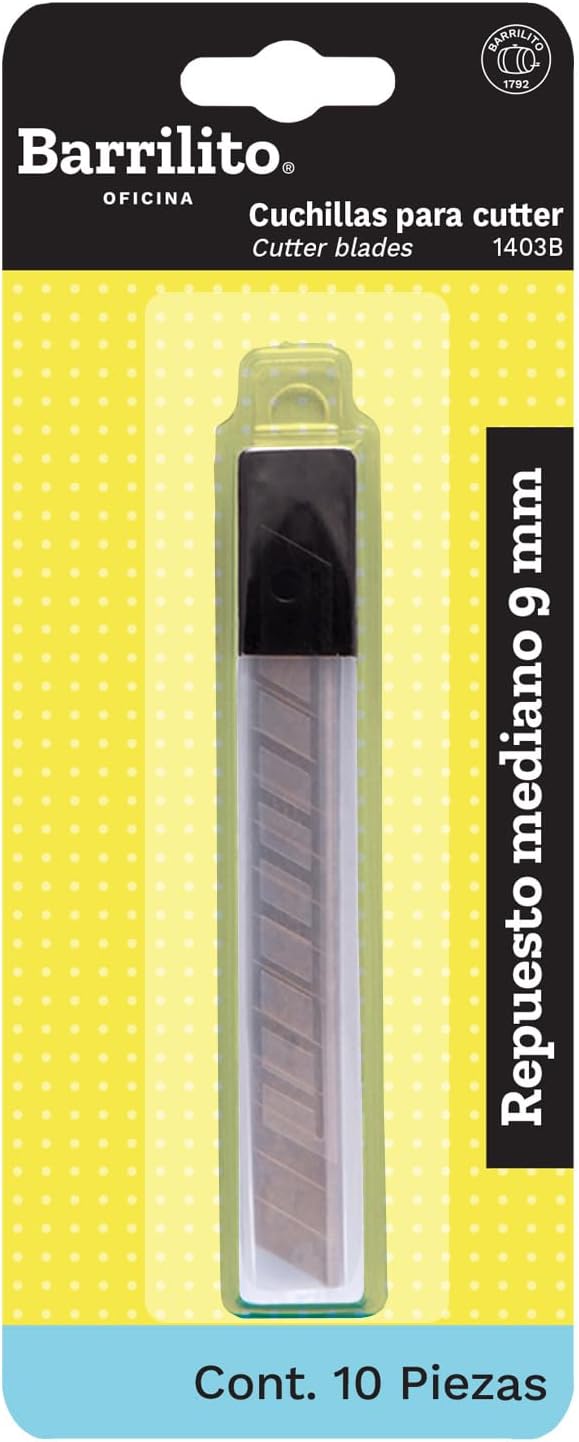 Cuchillas Medianas de Repuesto 9mm pk/10pz. B/P