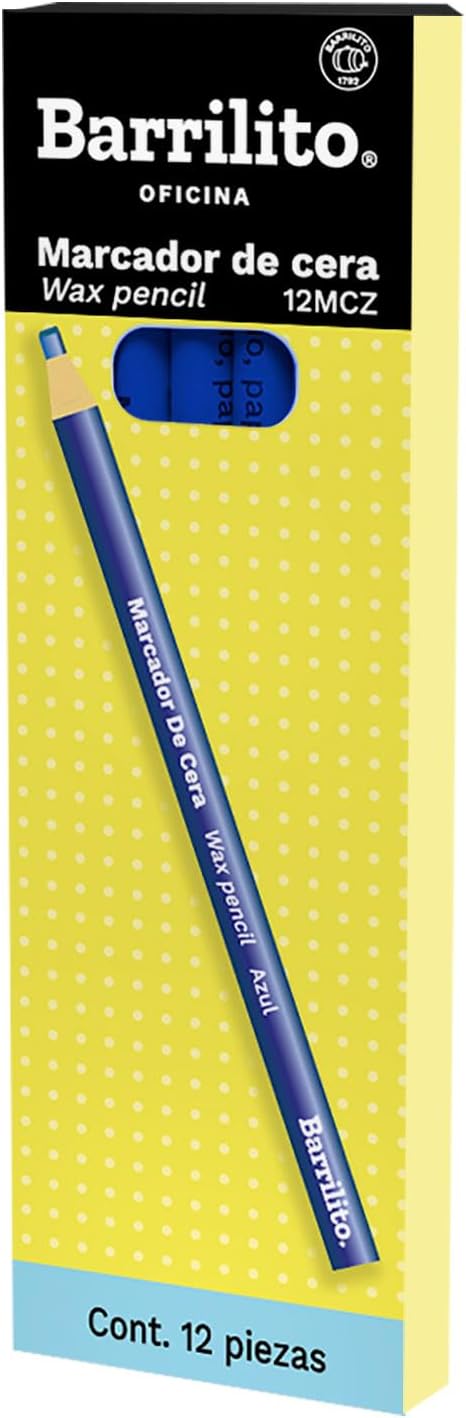 Marcador de Cera Azul, pk/12pz.,ctn/48pk