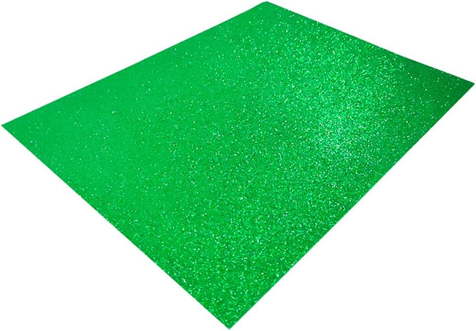 Foamy Diamantina color verde hoja,pk/10hojas,ctn./12pk