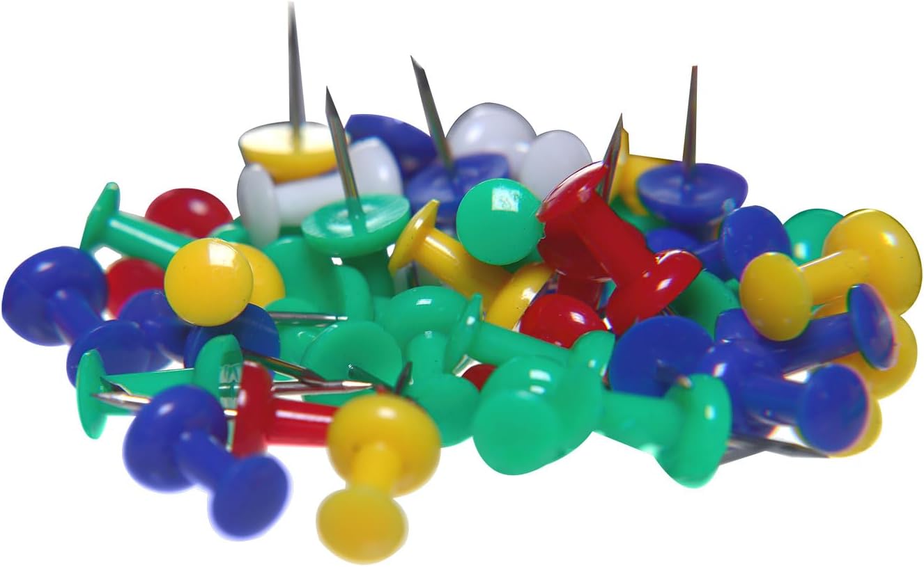 Push Pins pk/100pz.colores surtidos,ctn/24pk