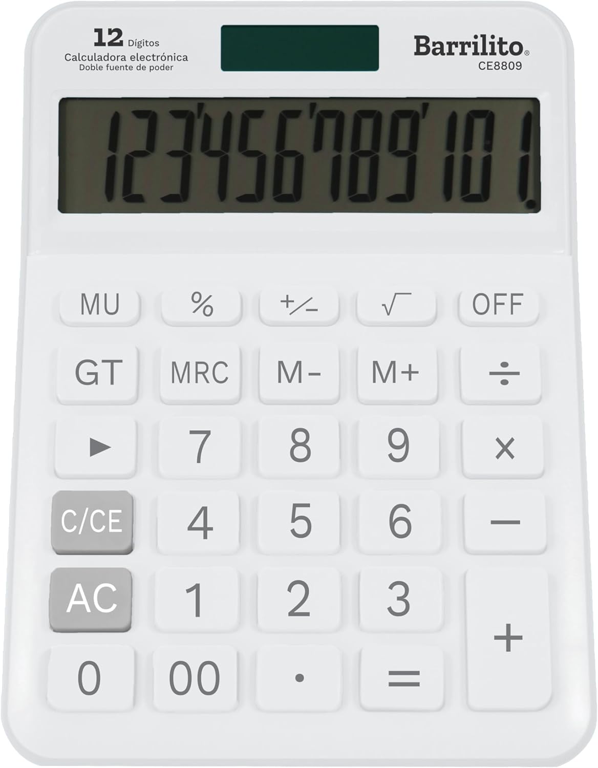 Calculadora Escritorio 12 dijitos B/P colores Azul.Rosa y Blanco
