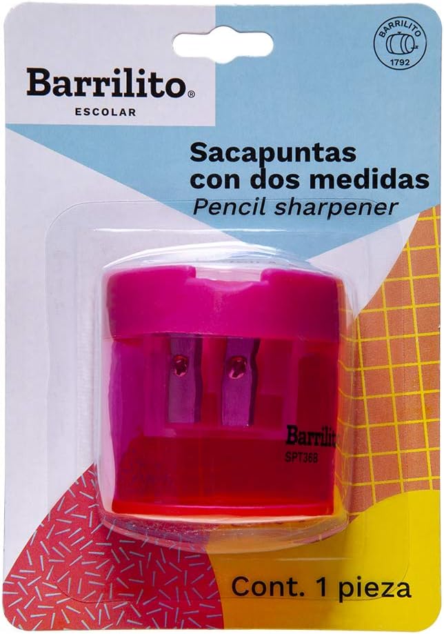 Sacapuntas metalico con deposito plastico ctn/72blister