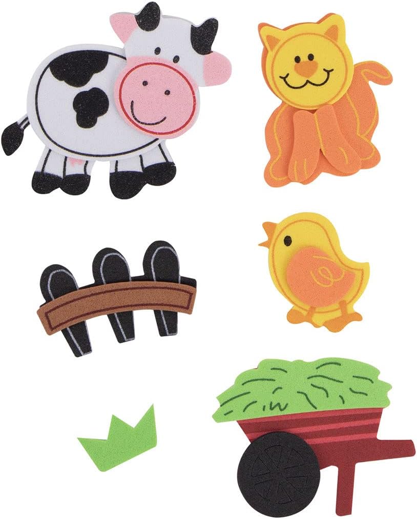 Sticker de Foamy Granja pk/10pz.