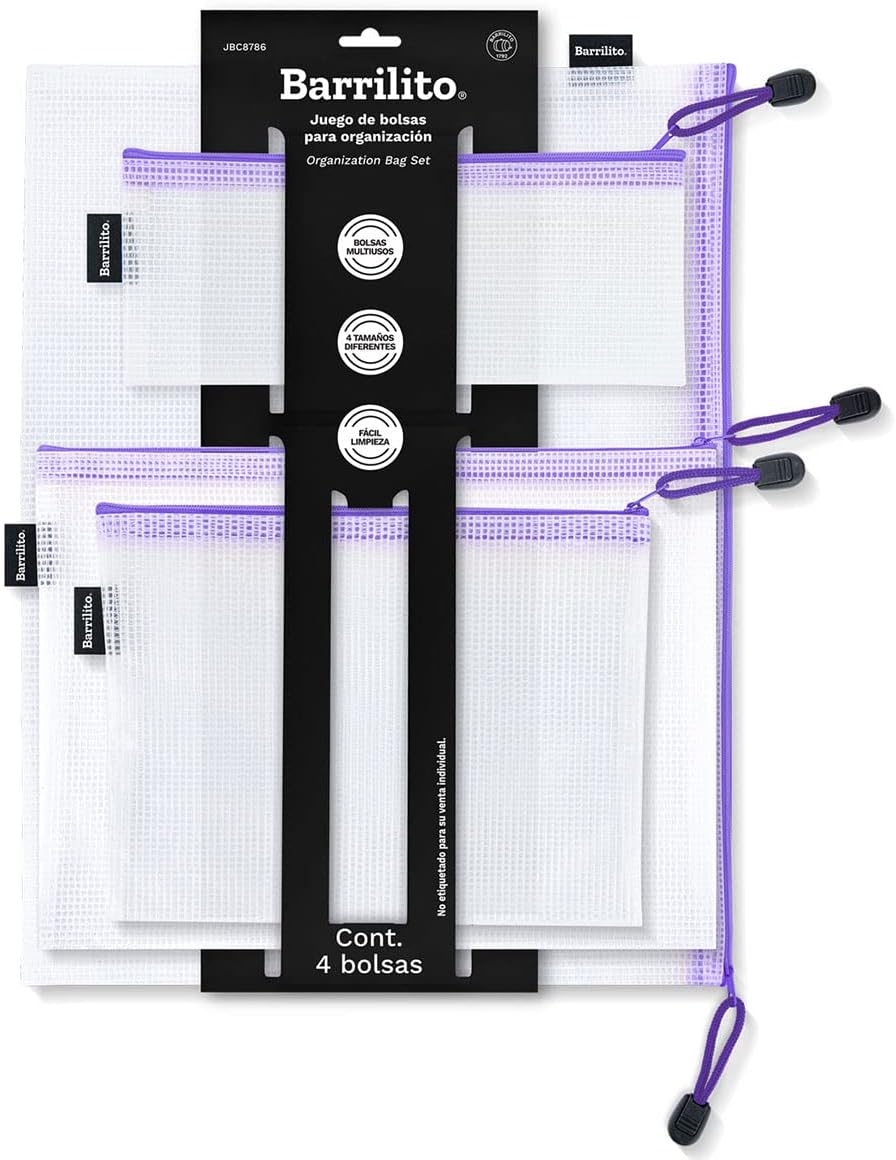Juego de bolsas para organizar pk/4 pz. precio por pk./4pz