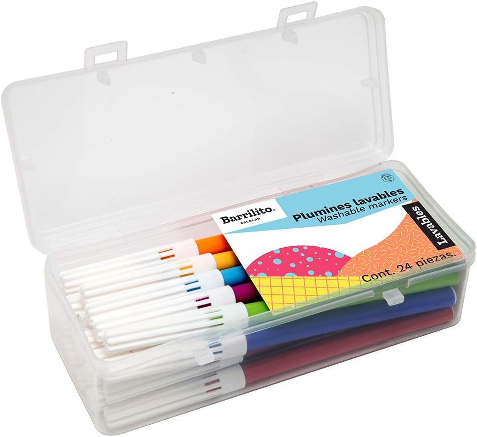 Plumines delgados lavables caja de 24pz.,ctn/40cjas