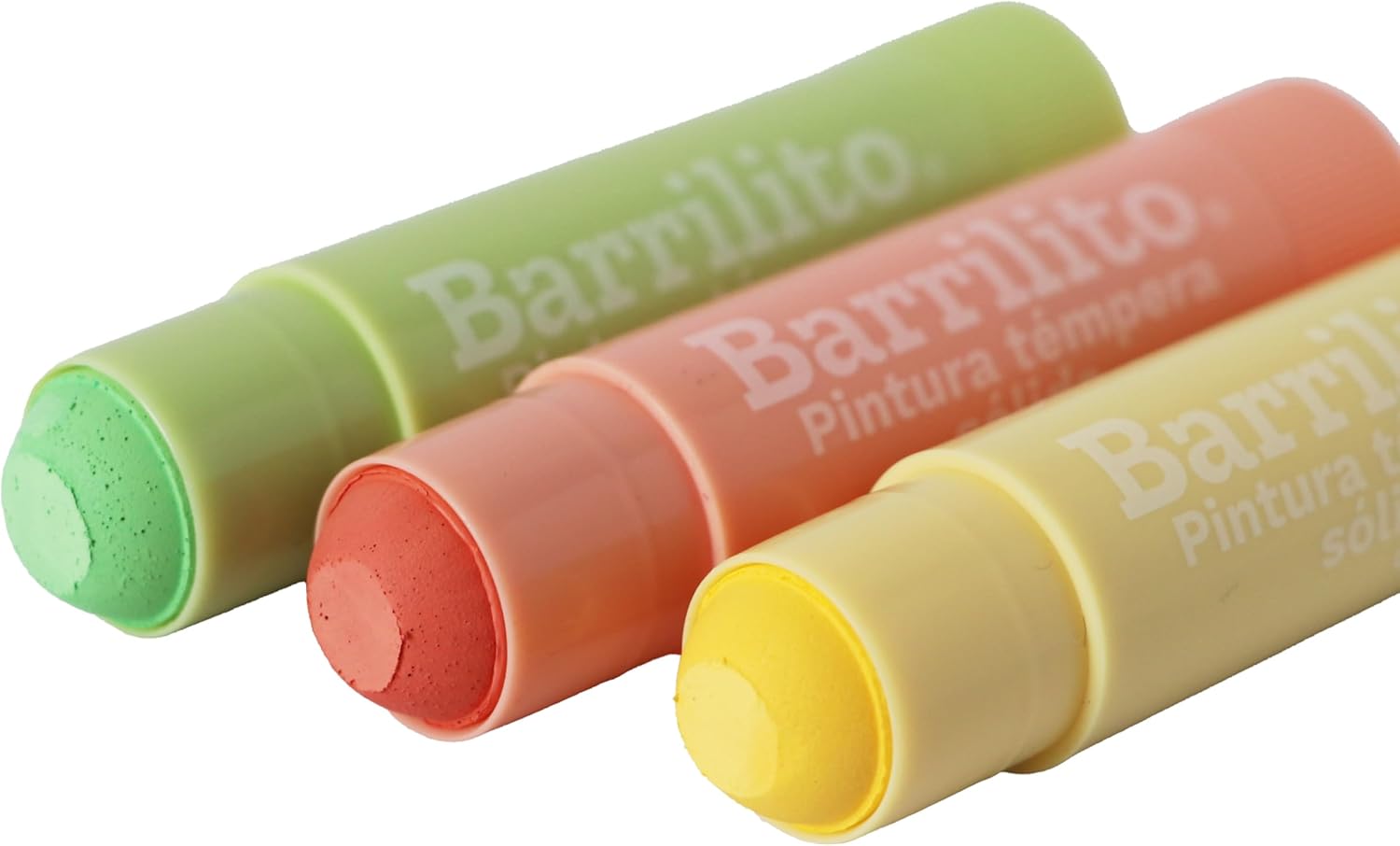 Pintura Tempera Solida  0.35oz.Colores Paste Amarillo,Azul,Coral,Lila,Rosa y Verde pk/6pz.B/P