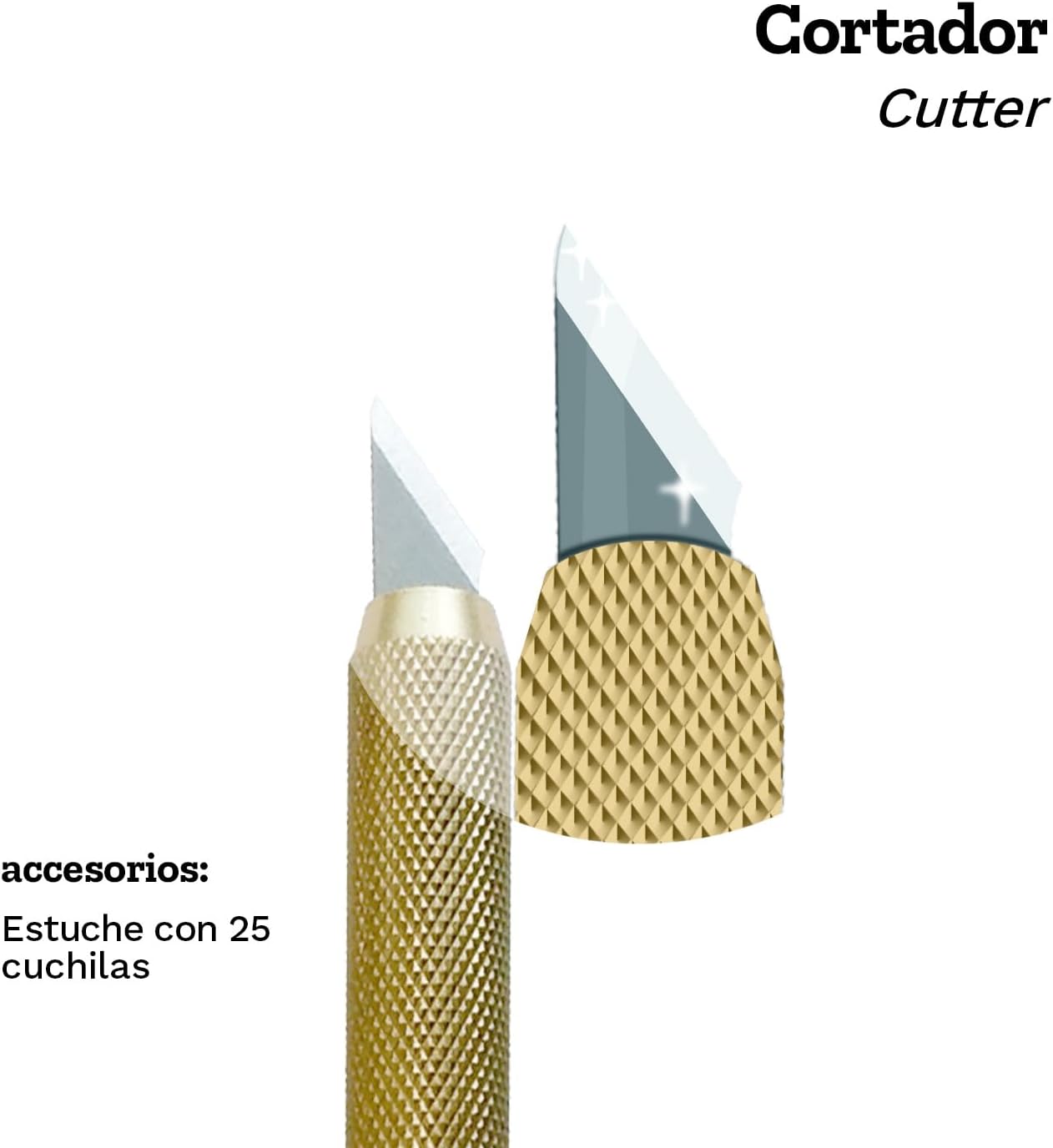 Cortador artistico blister pack incluye 25 cuchillas