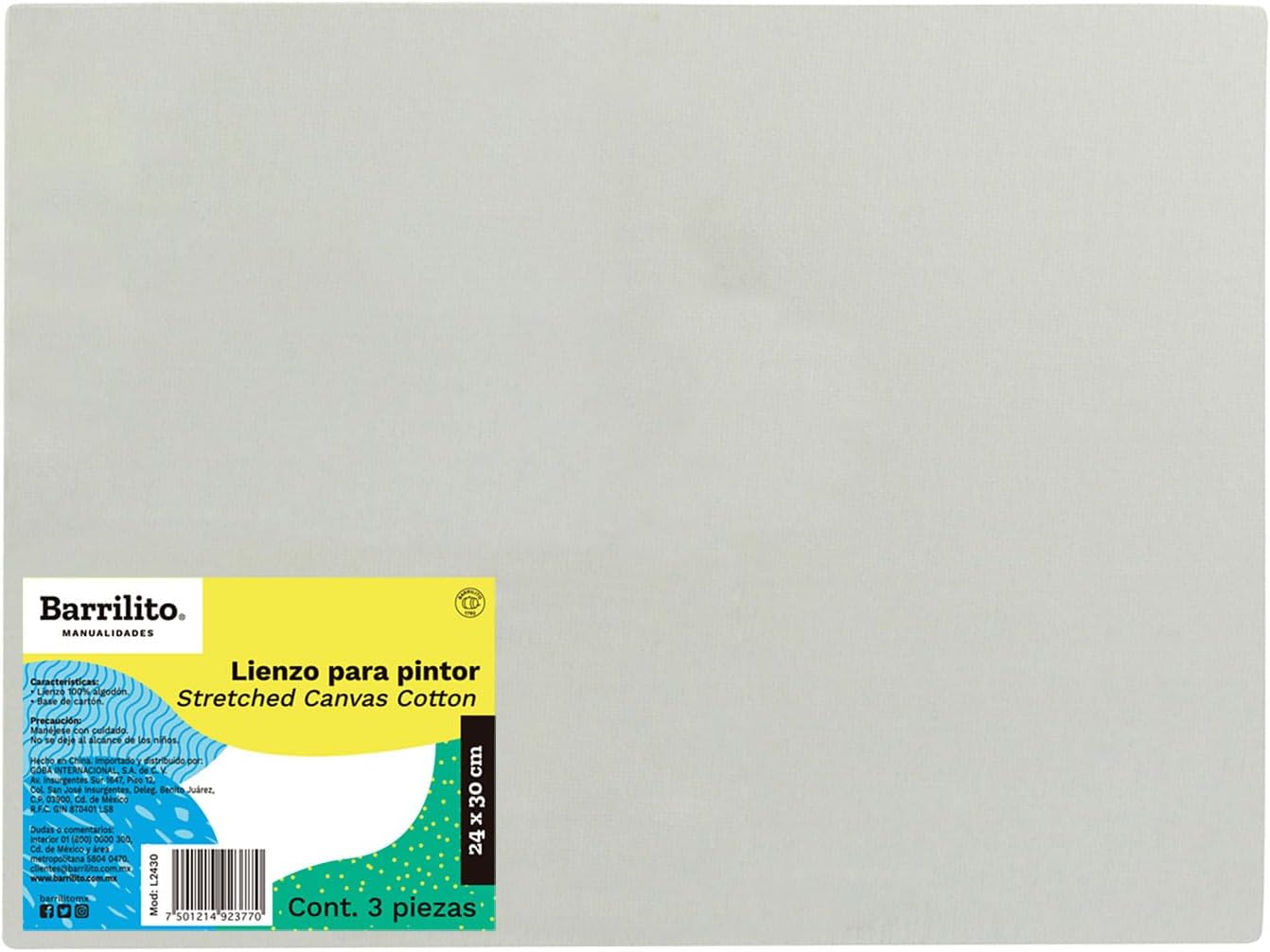 Lienzo para pintar 91/2x 12 pk/3pz