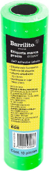 Etiqueta Marca Precio color verde,rollo con 550etiquetas,pk/10rollos,ctn/100rollos