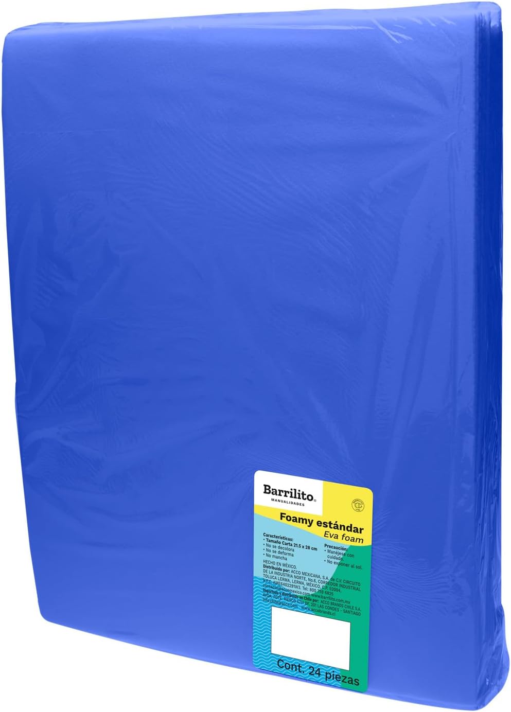 Foamy carta azul rey pqt 24hojas ctn/ 10pqt