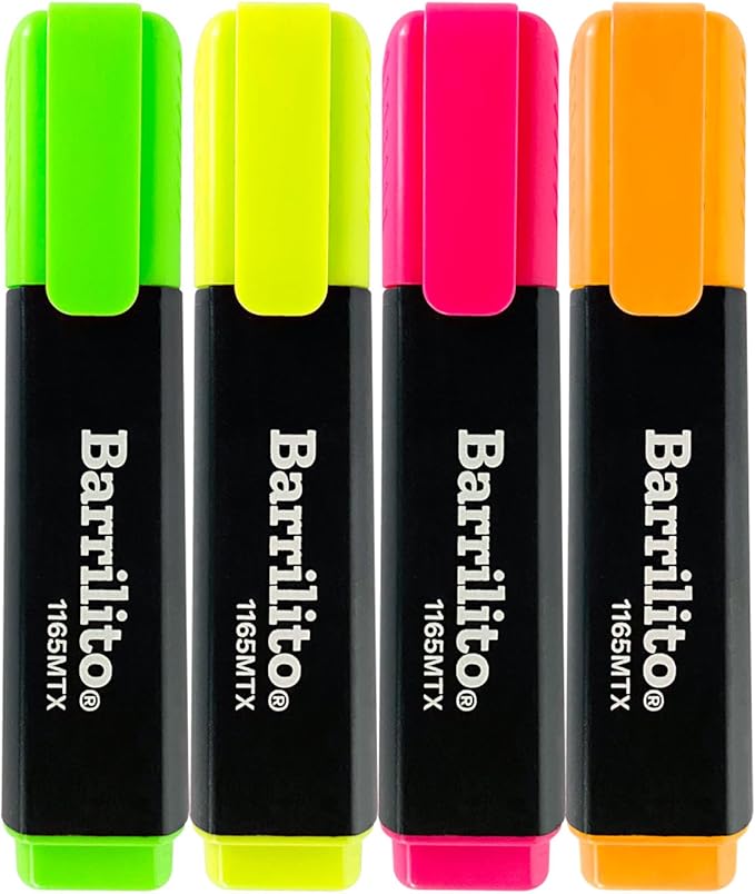 Marcatexto Colores Neones pk/4pz.