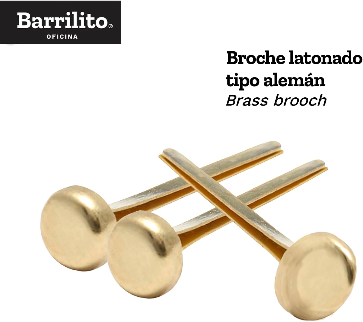 Broche latonado tipo aleman 20mm