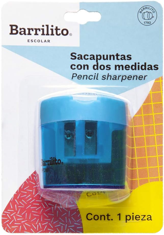 Sacapuntas metalico con deposito plastico ctn/72blister