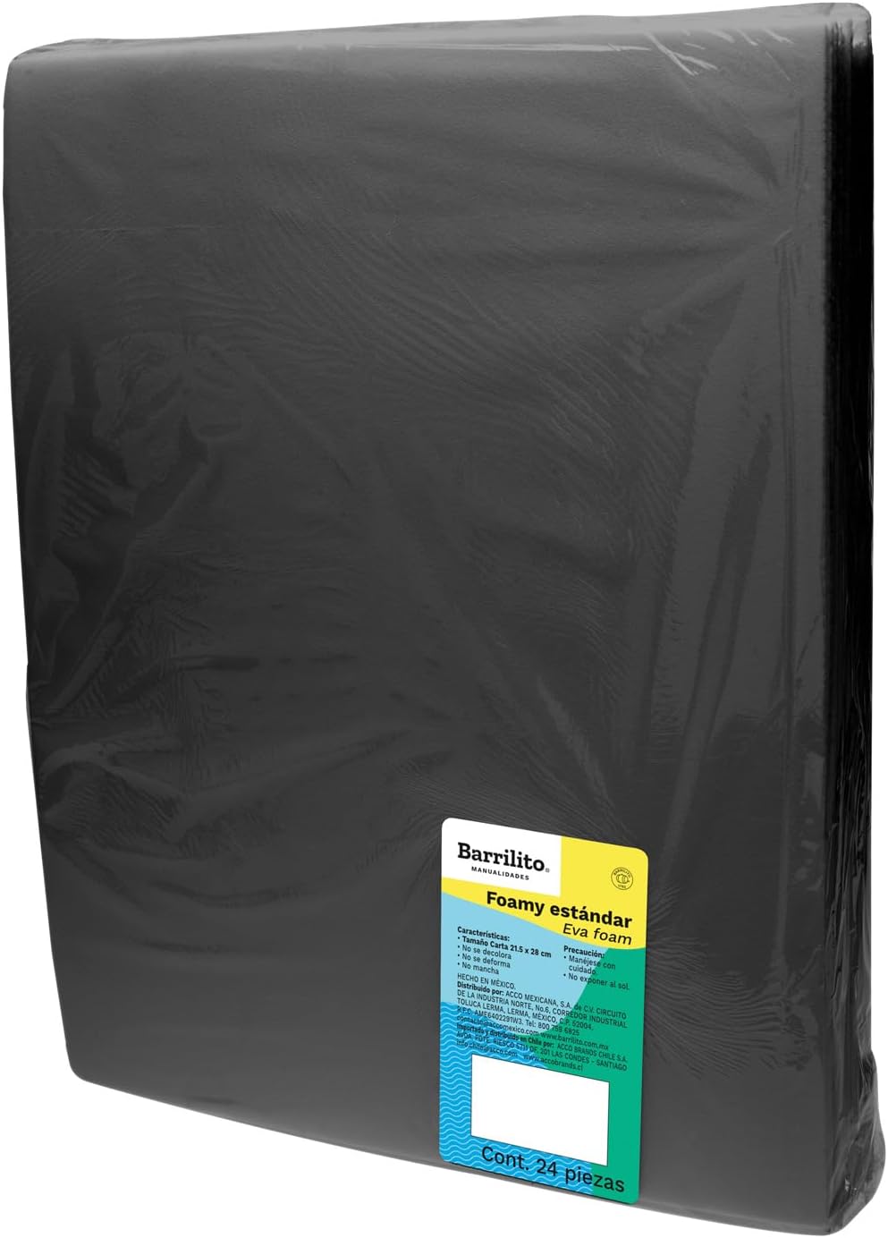 Foamy carta negropqt 24hojas ctn/ 10pqt