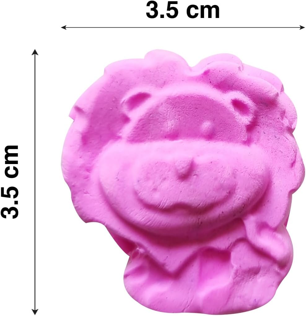 Molde Flexible de Silicone Animales Colores Verde,Naranja,Morado y Azul