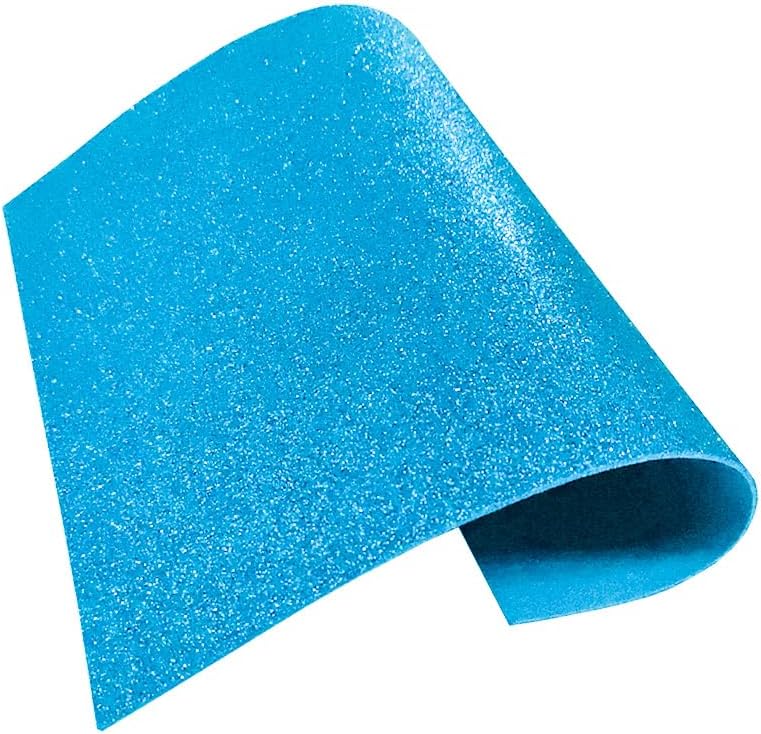 Foamy Carta con Diamantina Iridiscente  Azul,pk/10hojas,ctn/12pk