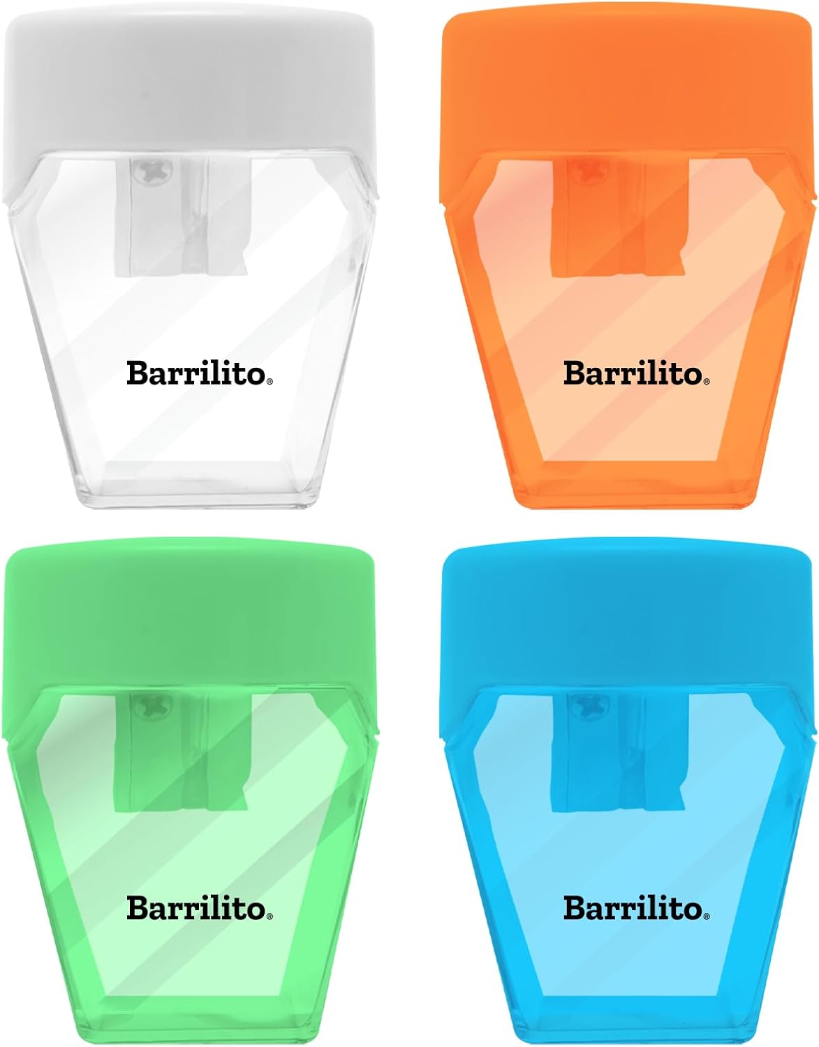 Sacapuntas Metalicos con Deposito Plastico en B/P,ctn/72pz.