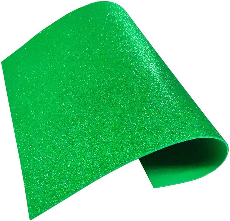 Foamy Diamantina color verde hoja,pk/10hojas,ctn./12pk