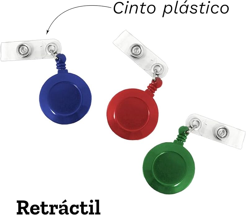 Broche para gafete retractable yoyo colores mix pk/12pz.colores surtidos