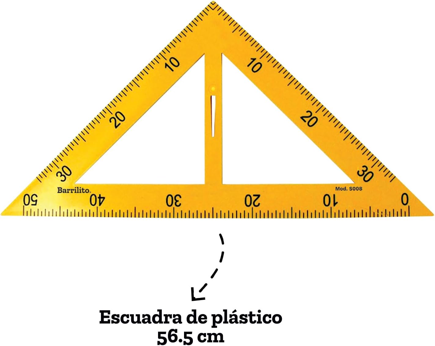 Escuadra Plastica ,caja/25pz.