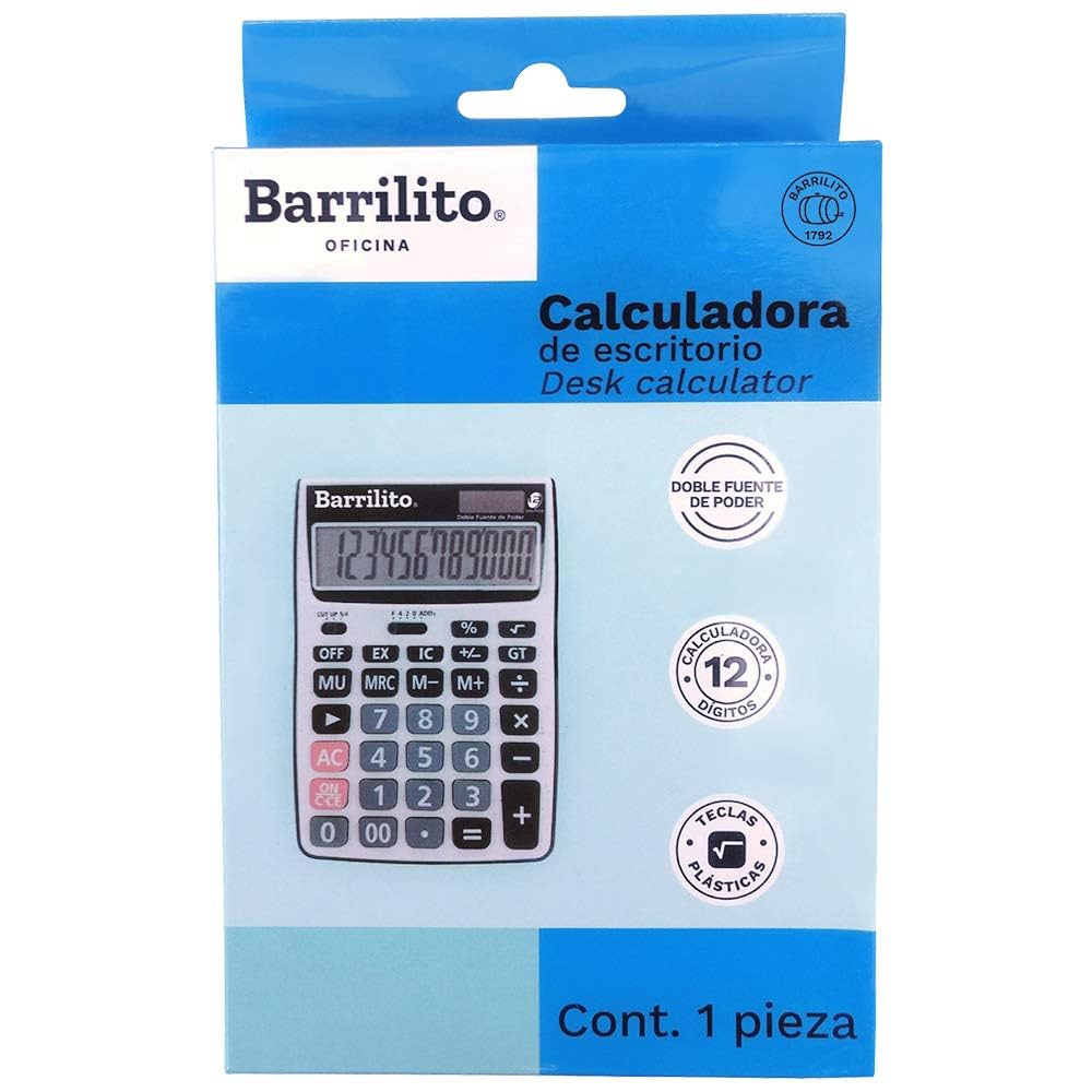 Calculadora de escritorio 12 dijitos dual