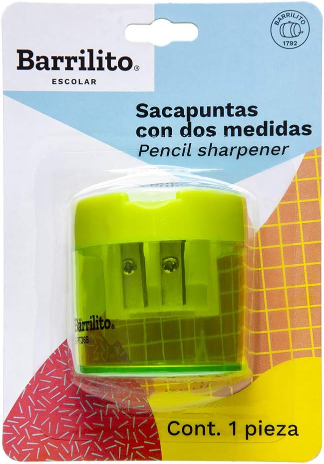 Sacapuntas metalico con deposito plastico ctn/72blister