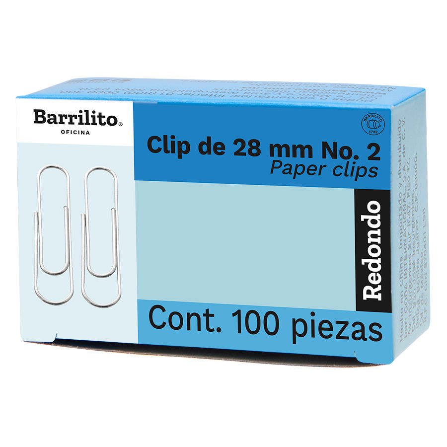 Paper Clips No.2, caja/100pz.,ctn/100cajas
