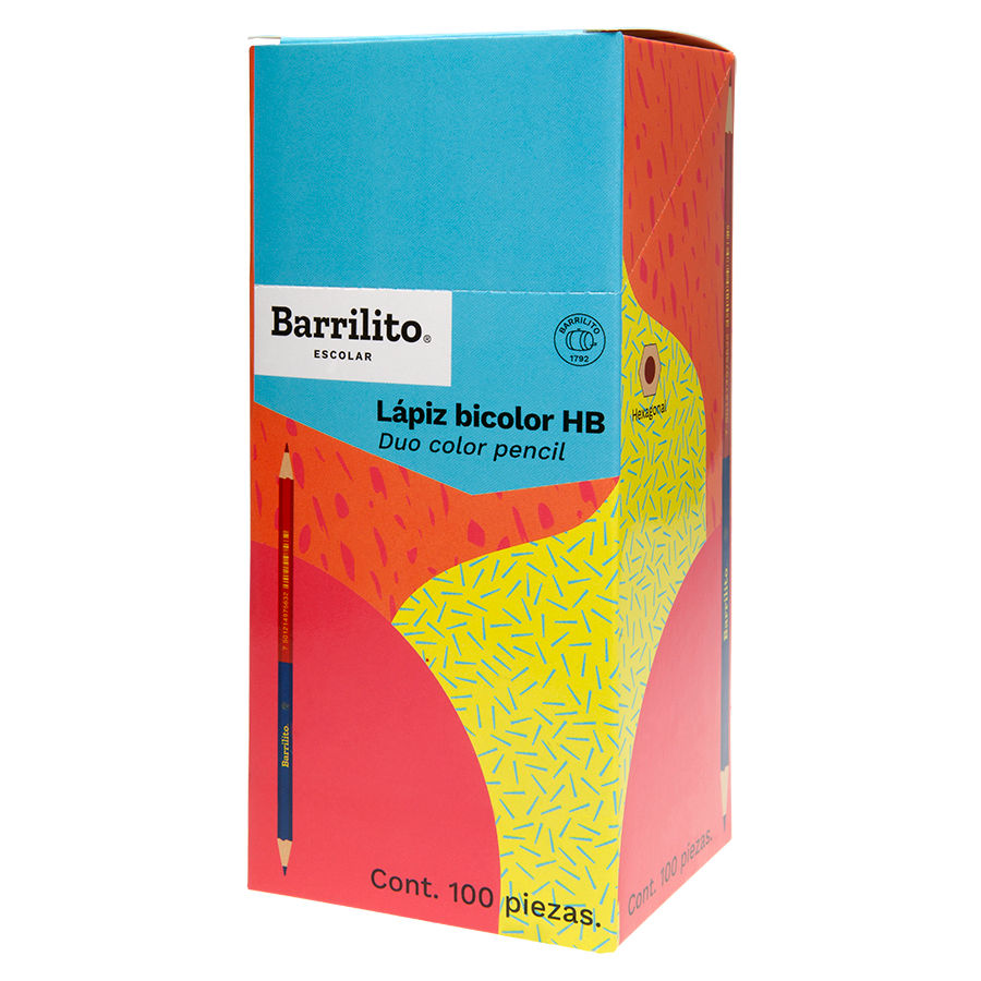 lapiz bicolor ct/20cajas,  caja/100pzas