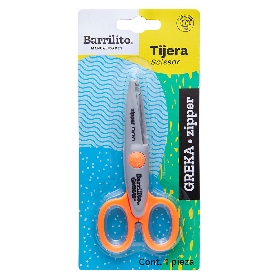 Tijera Greka zipper chica 13.5cm
paquete de 12pzs, carton de 24pzs