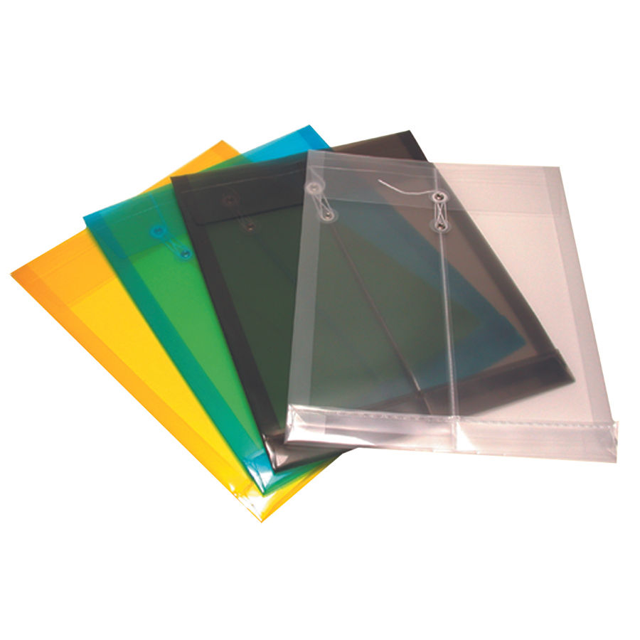 Sobre Plastico con Hilo,tamano carta vertical,pk/12pz.,ctn/96pz,precio por docenas