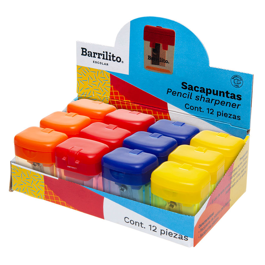 Sacapuntas Plastico con Deposito DP/12pz.,ctn/48dp