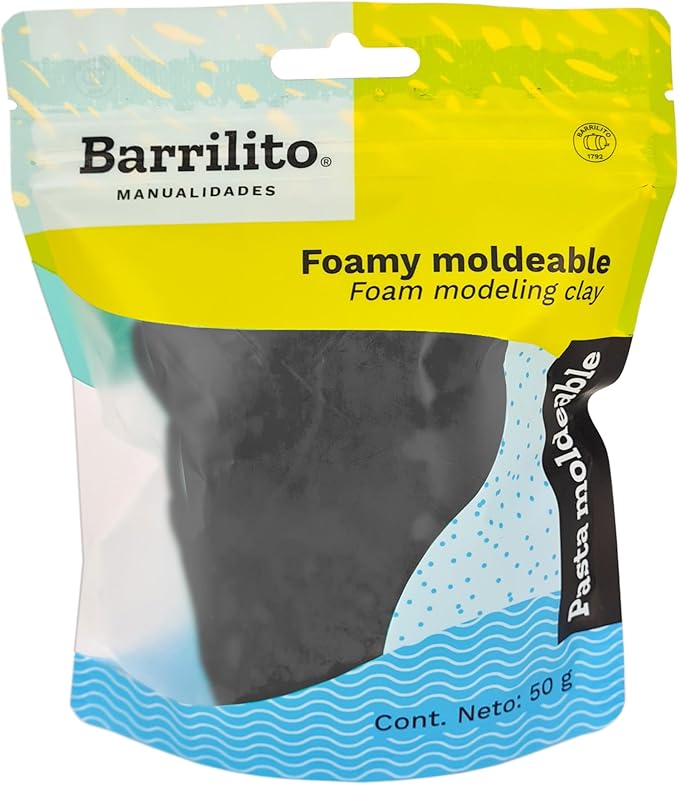 Foamy Moldeable 50gr. color negro,caja de 48unidades,ct/192unidades