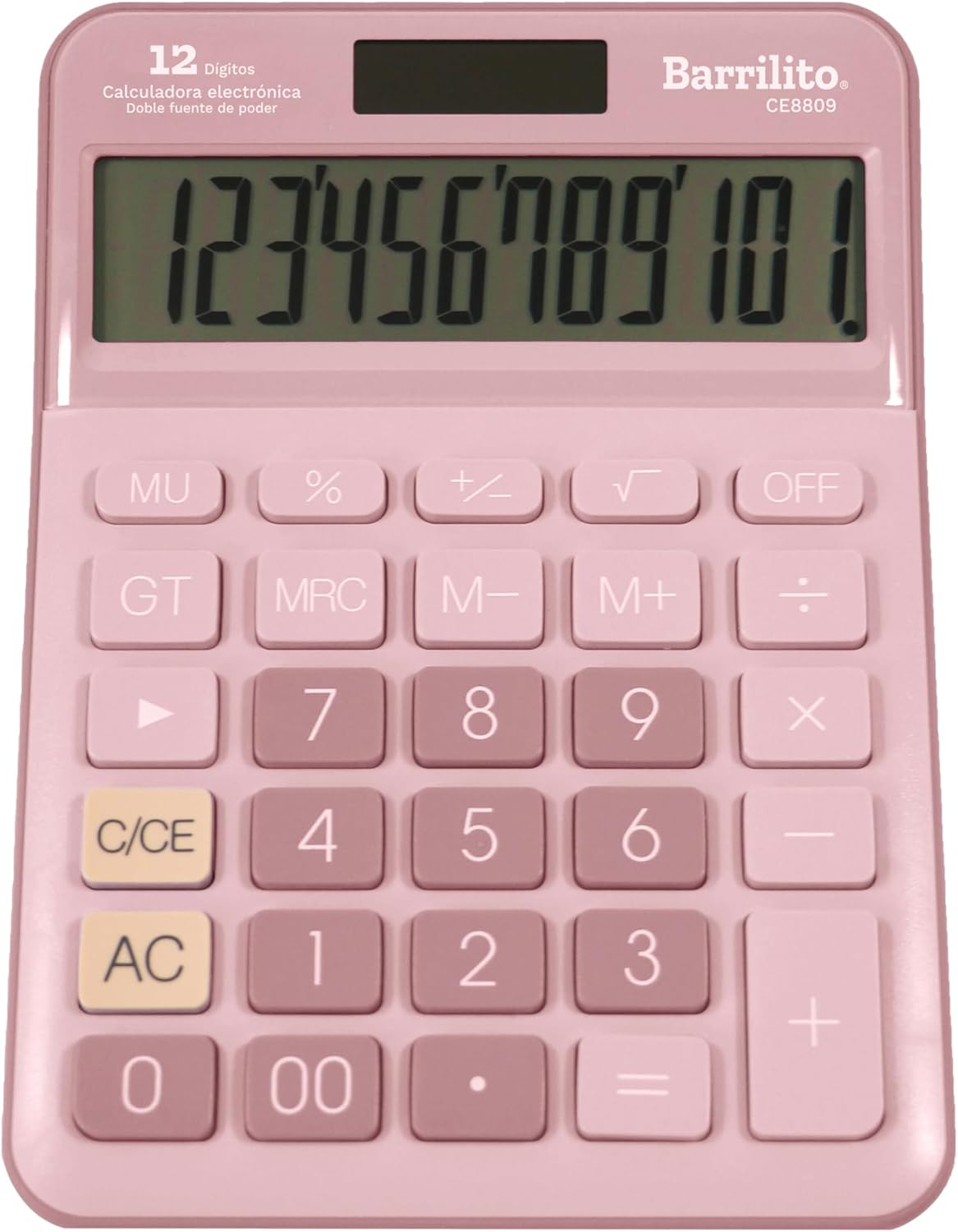 Calculadora Escritorio 12 dijitos B/P colores Azul.Rosa y Blanco