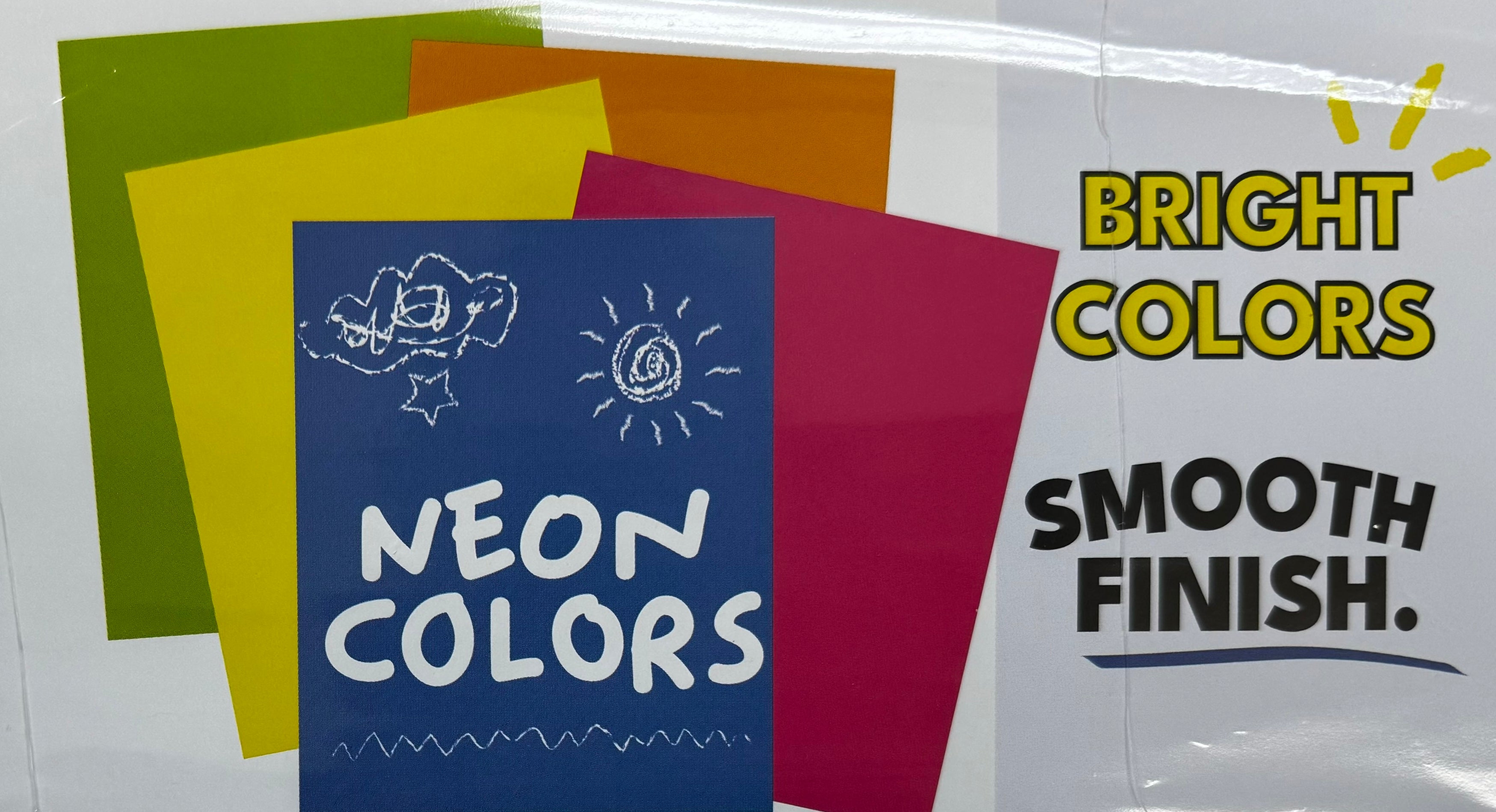 Cartulina  11x14 Pk/5 colores Neon (Verde,Amarillo,Rosa,Azul y Naranja) Ctn/24 paquetes