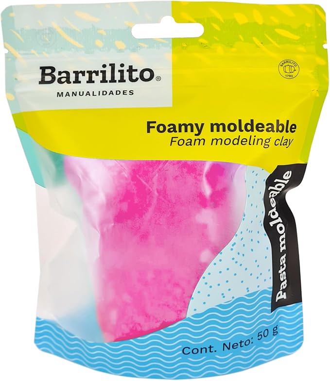 Foamy Moldeable 50gr. color fiusha,caja de 48unidades por color,ct./192unidades