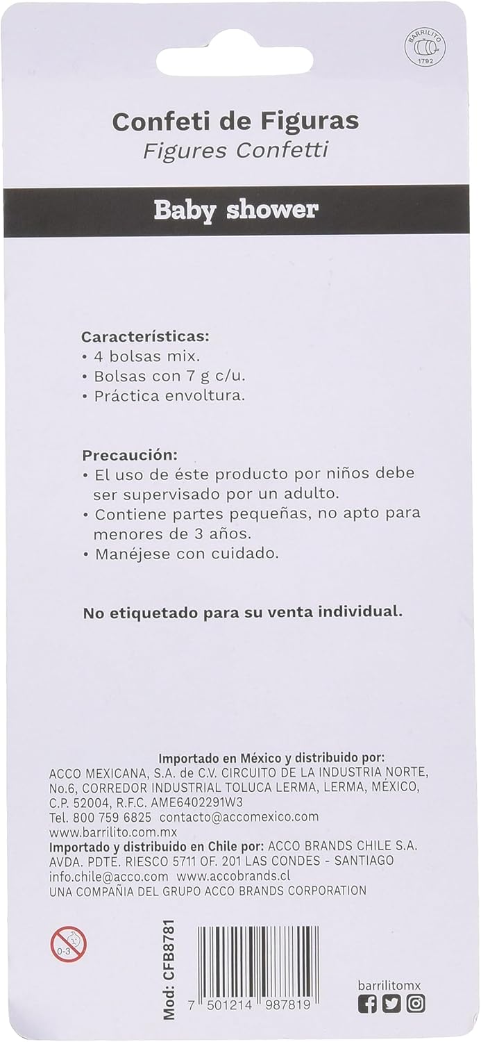 Confeti de Figuras Baby Shower 28g.