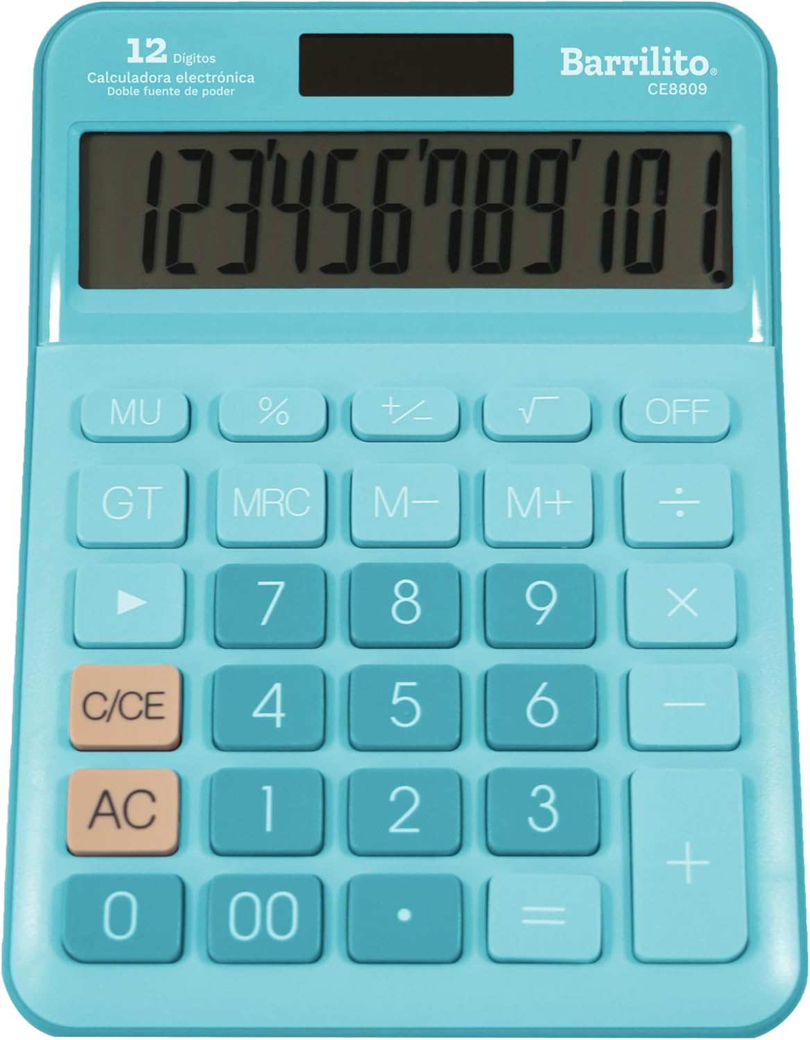 Calculadora Escritorio 12 dijitos B/P colores Azul.Rosa y Blanco