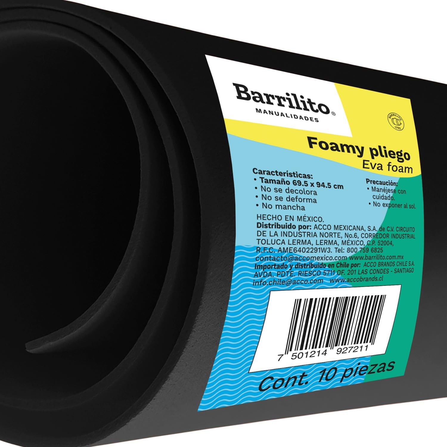 Foamy Tamaño Pliego (27 1/2 X 37 1/2) color negro,pk/5hojas,ctn/5pk
